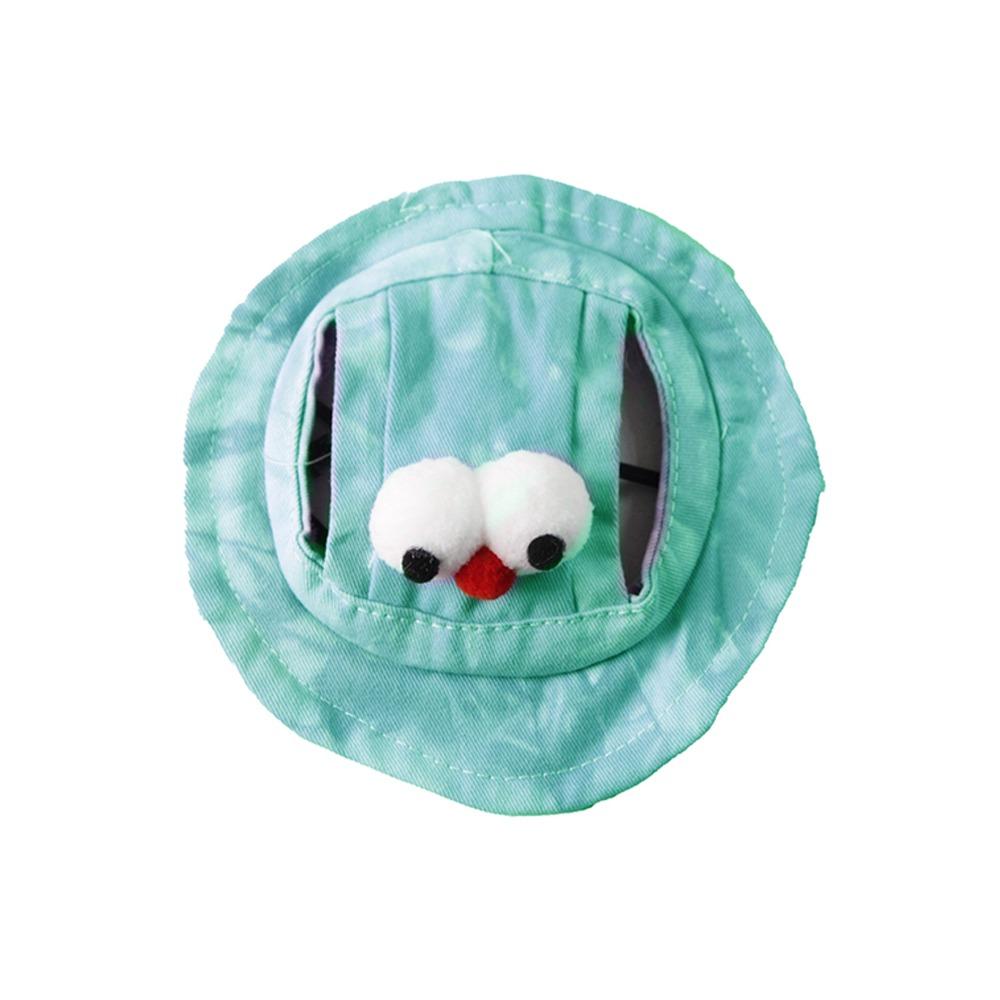 Colorful Adjustable Cat Bucket Hat Round Brim with Ear Holes Pet Sun Hat Breathable Dog Caps for Small Dogs Cats
