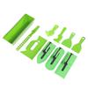 Plastic Trowel Kit Lightweight Ergonomic Handle Round Pointed Trowels Plastering Set with Storage Bag for Wall Finishing