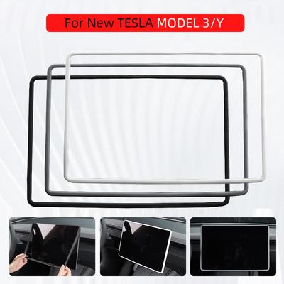 For Tesla Model 3 Y Highland Accessories 2024 - Screen Protector Silicone Frame Display Edge Body Cover Trim