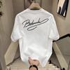 Trendy Brand American High Street Design Sense Niche Couple Pure Cotton Short Sleeve Retro Hong Kong Style Casual Men'S T-Shirt Summer