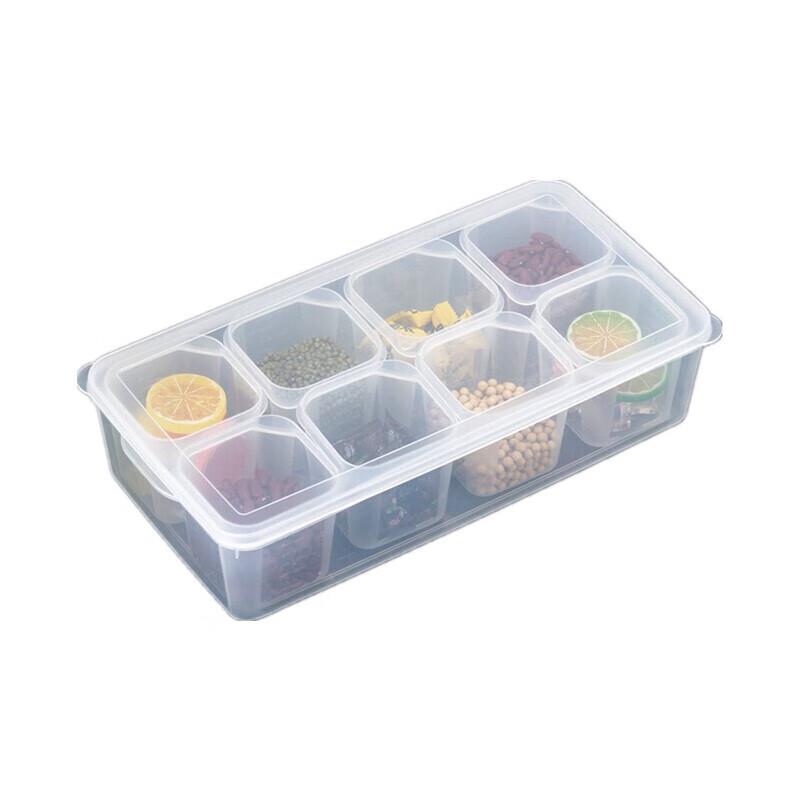 Huihuang 8-Compartment Rectangular Plastic Food Storage Container