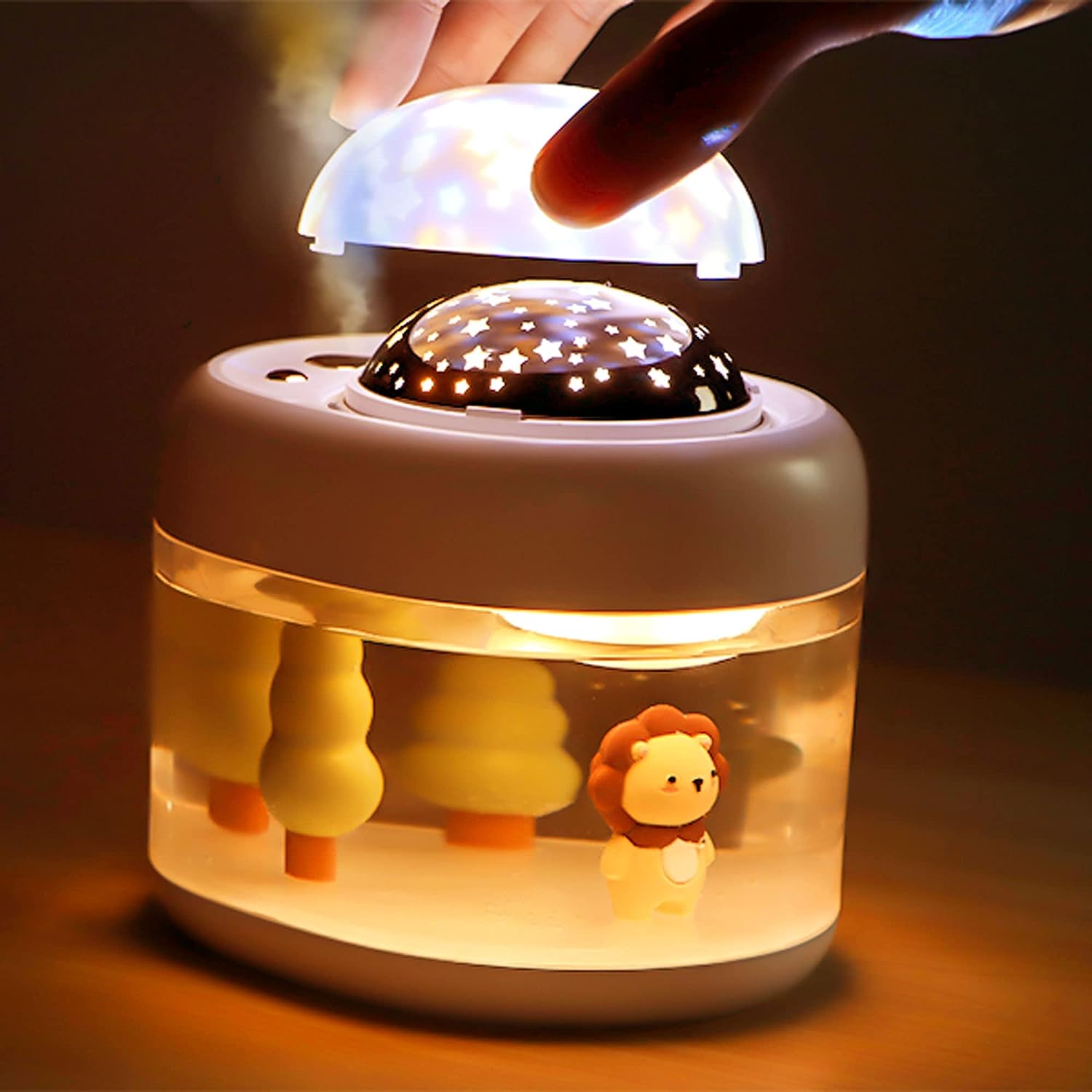 

Night Light Starry Projector, 3 in 1 Small Desktop Humidifier Projector USB Night Lamp Lamp for Birthday Gift