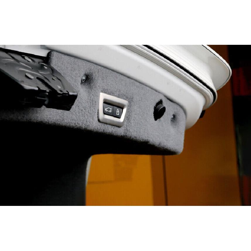 Tailgate Rear Door Button Trim 1PCS For BMW 3 4 Series GT 2013- Silver Steel