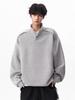 Men's Autumn Trendy Half-Zip Stand Collar Velvet Hoodie