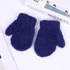 Solid Color Kids Warm Gloves Warm Full Finger Gloves New Short Gloves  Kids