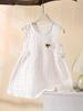 Vestido de Verão Sem Mangas de Algodão para Meninas - Estilo Princesa Respirável