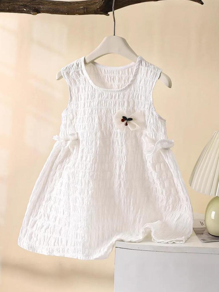 Baumwoll-Ärmelloses Sommerkleid für Mädchen - Atmungsaktiver Prinzessinnen-Stil