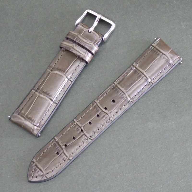 SEIKO Watch Leather Bamboo Pattern Embossed on Leather Rubber Type Price Strap, Band, 20mm, Gray, RS02C20GY, &