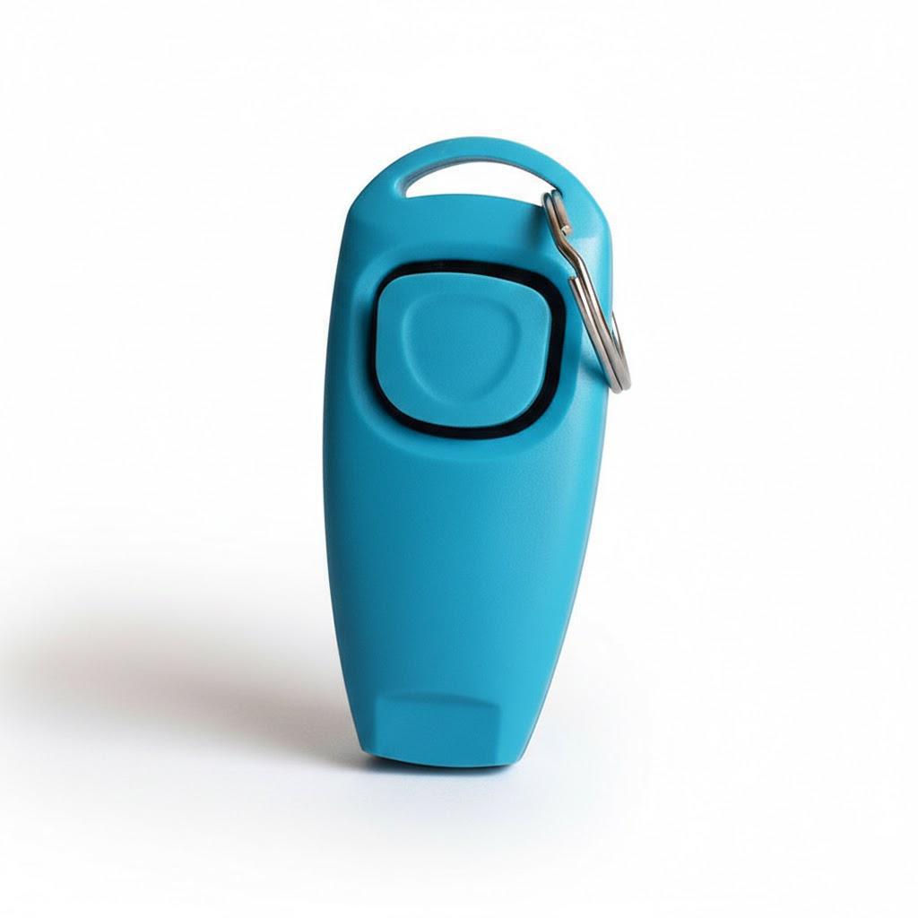 

Pet Dog Trainer Clicker with Whistle & Key Ring - Versatile 2-in-1 Puppy Training Tool for Obedience Commands синій