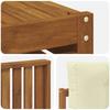 Outdoor Sofa Set 10 Pcs Natural & Cream Solid Acacia Wood