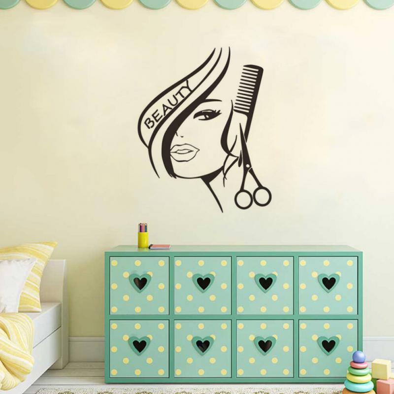 Wandtattoos Wandsticker Salonsticker Schwarz, 2pc