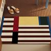 Modern Minimalist Floor Mat with Striped Pattern Home Entrance Door Mat Door Mat Wear-resistant Foot Mat Anti Slip Mat