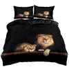 Tk Lion Cartoon, Three-Piece Set Of Home Textile Bedding 3D Digital Printing Quilt Cover Customization