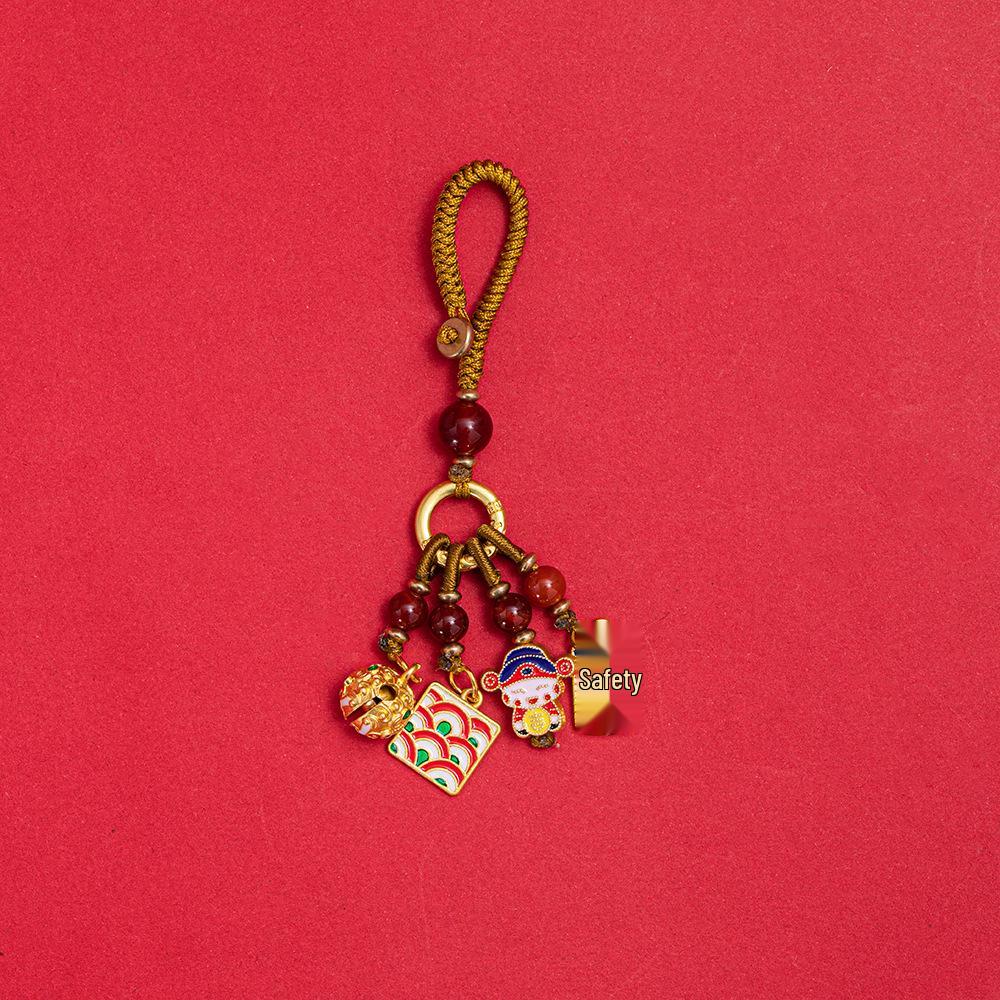 Golden Keyring: Exam Success Pendant - Graduation & Exam Gift
