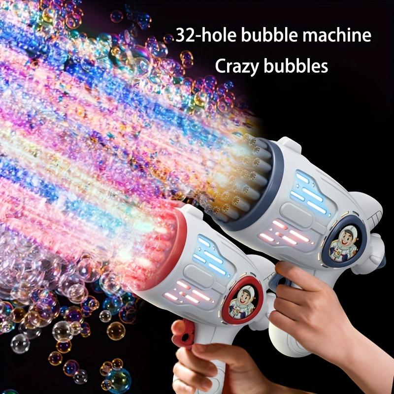 

Bubble Gun Machine для малышей 32 отверстия Light Up Bubble Maker для детей Автоматический пузырьковый воздуходувка Bubble Blaster Летние игрушки на открытом воздухе День рождения