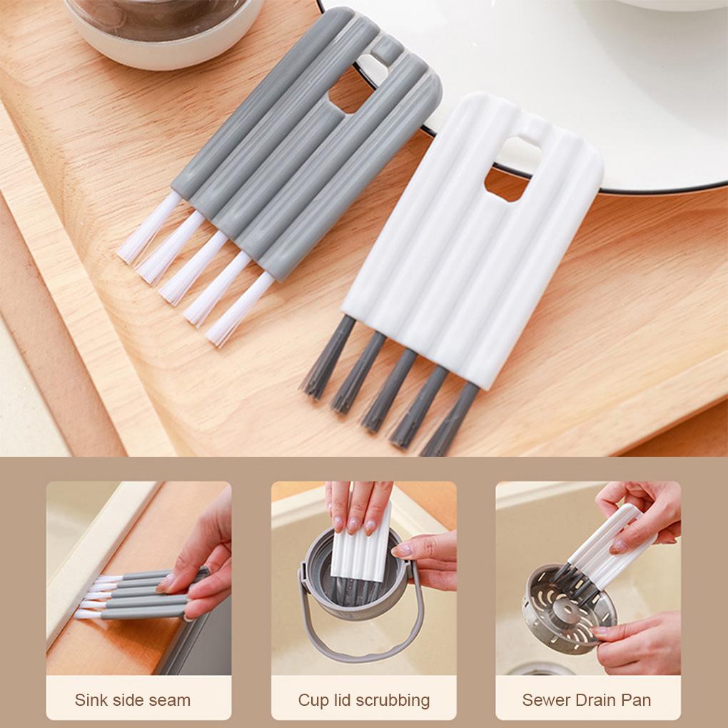 Tassenreinigungsbürste Kunststoff Nylon Rillenbürsten Spüle Computertastatur Gemüsepfanne Schüssel Staub Schmutz Entferner Werkzeug Bar