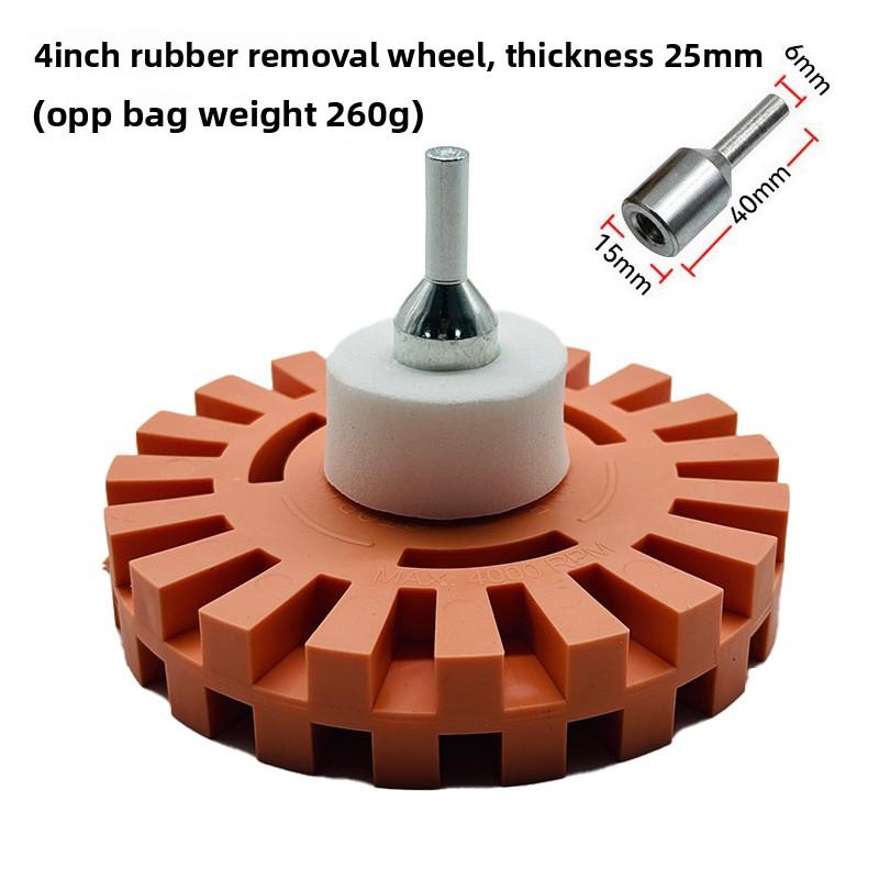 4 Zoll 100mm Zahnradförmiges Klebstoffentfernungsrad Pneumatischer Klebstoff-Farbentferner GummiDisc