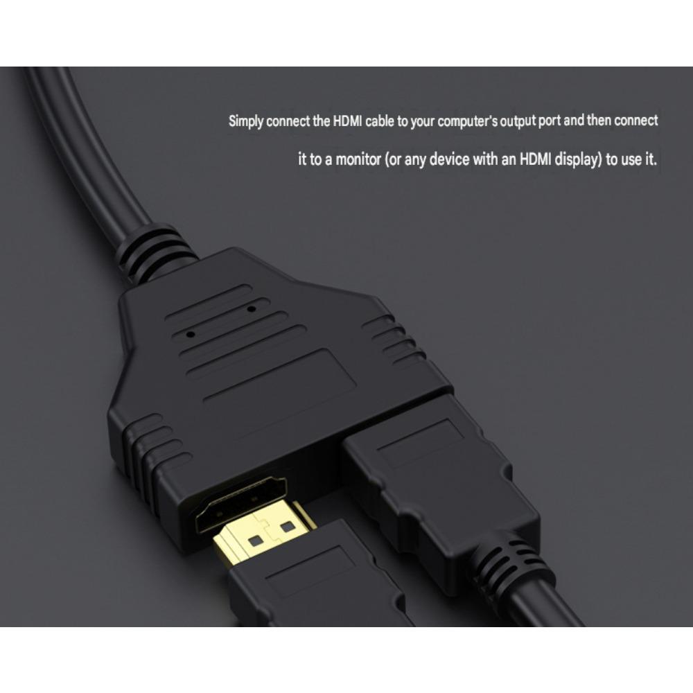 HDMI 1 to 2 Splitter Cable HDMI 1Input 2Output Splitter Male to Dual Female HD Cable