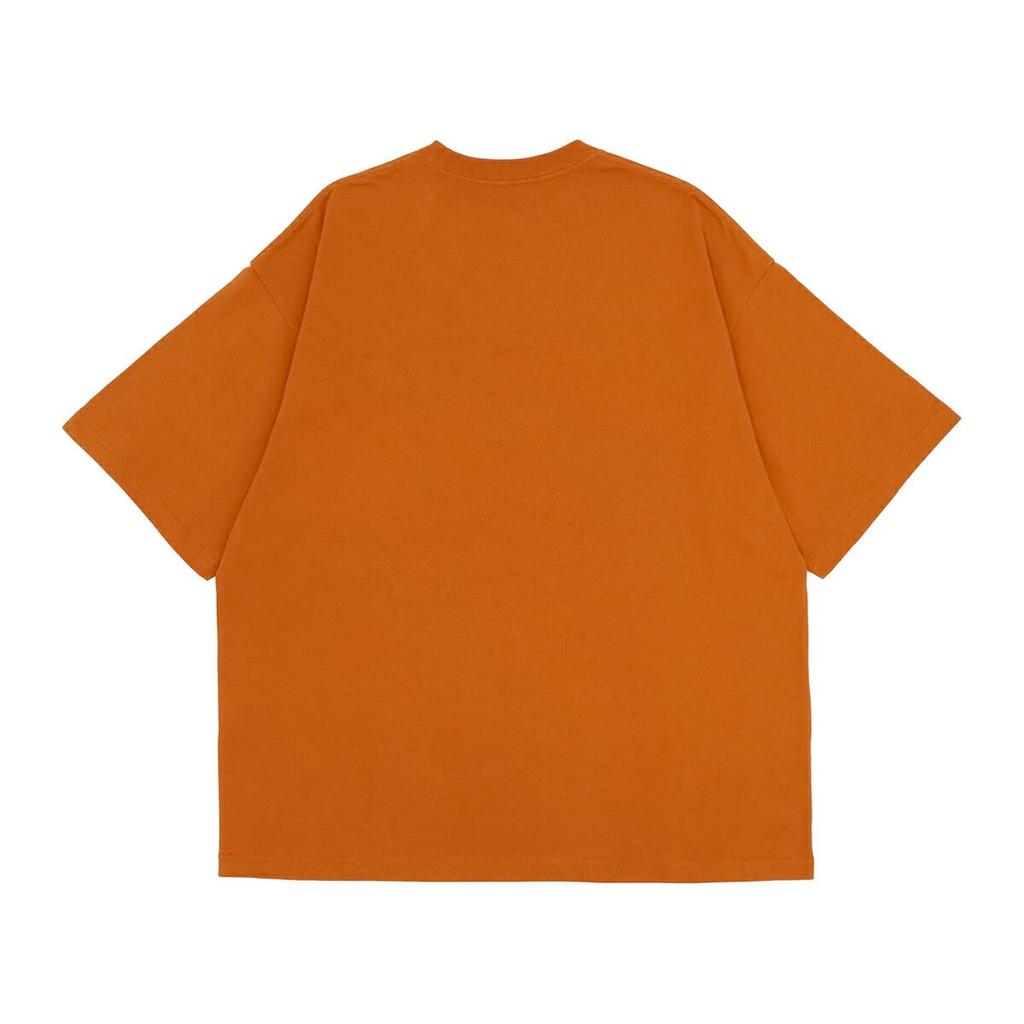 New Era Short Sleeve Oversized Rust Orange Black Oversized Cotton Tee Box Logo T-shirt S/S