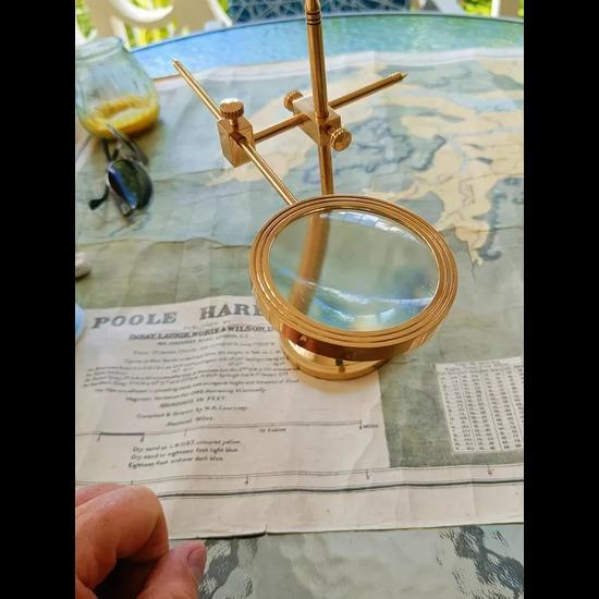 

Magnifying Glass Stand Adjustable Vintage Magnifier Maritime Collectible Gift