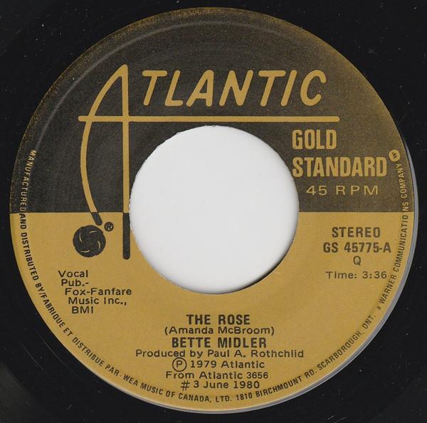 

7inch Record BETTE MIDLER - Rose GS45775 Atlantic Canada Pop Used