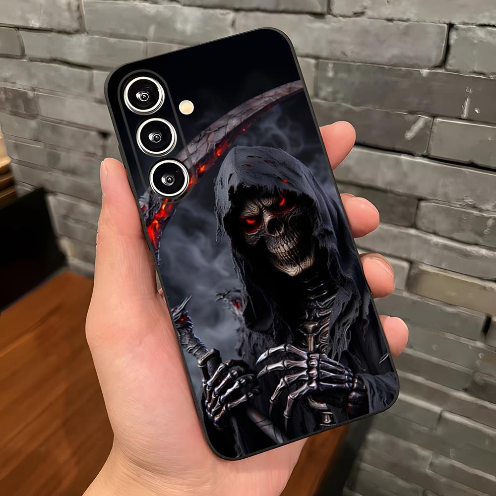 

Крутой чехол для телефона Жнец для Samsung S26 S25 Plus S20 S20 Plus S22 Ultra S23 FE S21 Plus S21 Ultra Мягкий чехол Samsung S23 FE
