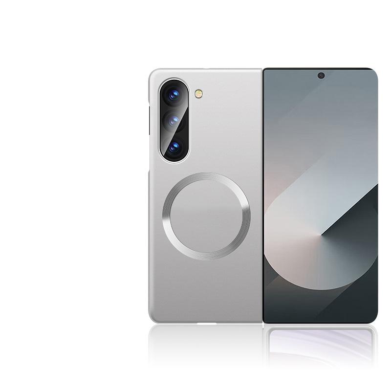 

Роскошный магнитный тонкий складной чехол из 2 предметов для Samsung Galaxy Z Fold 6 Fold 5 Fold 4 Fold 3 однотонный жесткий ПК ударопрочный чехол для телефона с беспроводной зарядкой Samsung Z Fold4