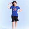 Nike X NBA Philadelphia 76ers Minimalist Numeric Logo Print Crew Neck Comfortable Short Sleeve T-Shirt Kids Tops Blue 3Z2B7BBWZ-76R