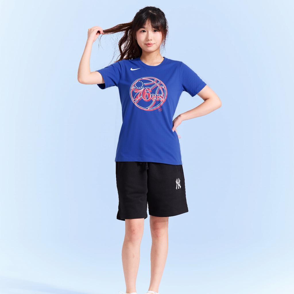 Nike X NBA Philadelphia 76ers Minimalist Numeric Logo Print Crew Neck Comfortable Short Sleeve T-Shirt Kids Tops Blue 3Z2B7BBWZ-76R