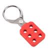 Safety Lockout Hasp 6 Holes Insulating Portable High Strength Tagout Hasp Red Nylon Lock Out for Industry