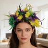 Feather Flapper Headbands Fat Tuesday Prom Dancer Headpiece for Party Carnivals Celebrations Headwear Hair Styling
