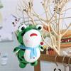 Plush Frog Plush Keyring Cartoon Frog Red Scarf Frog Plush Pendant   School Bag Pendant