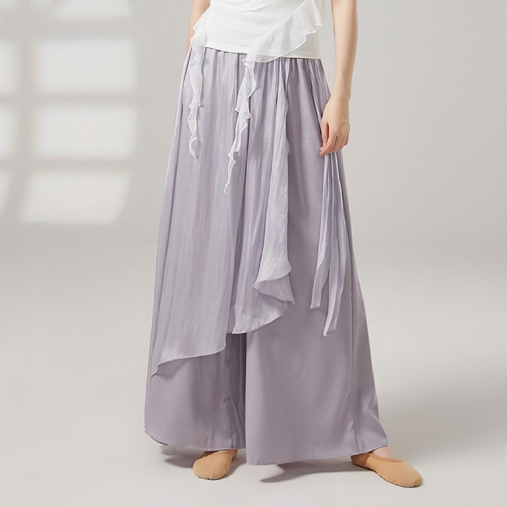 Chiffon Classical Dance Trousers Flowing Performance Costumes Fashion Dance Skirt Pant Women
