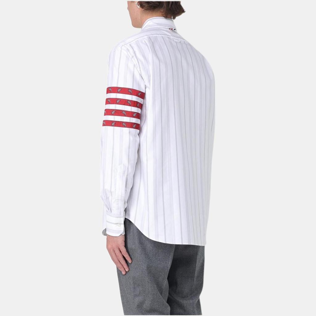 THOM BROWNE 4 Bar Striped Buttoned Shirt Men's MWL374C-F0433-035
