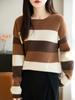 Color-Block Round Neck Knitwear: Soft, Versatile, and Comfortable for Women - Ideal for Spring and Autumn