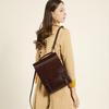 2025 New Genuine Leather Backpack for Women, British College Style School Bag, College Student Vintage Simple Cowhide Laptop Backpack
