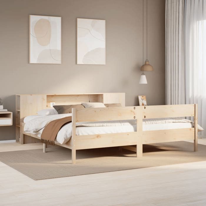 VidaXL Lit bibliothèque sans matelas 180x200 cm bois massif de pin 3322939