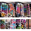 Cosmetics Eyeshadow Palettes Transparent Phone Case for Samsung Galaxy A04 A04S A14 A23 A34 A54 M23 M33 M52 M53