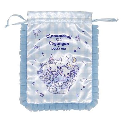Cinnamoroll & Kogimyun X Dolly Mix Frill Drawstring Bag Blue