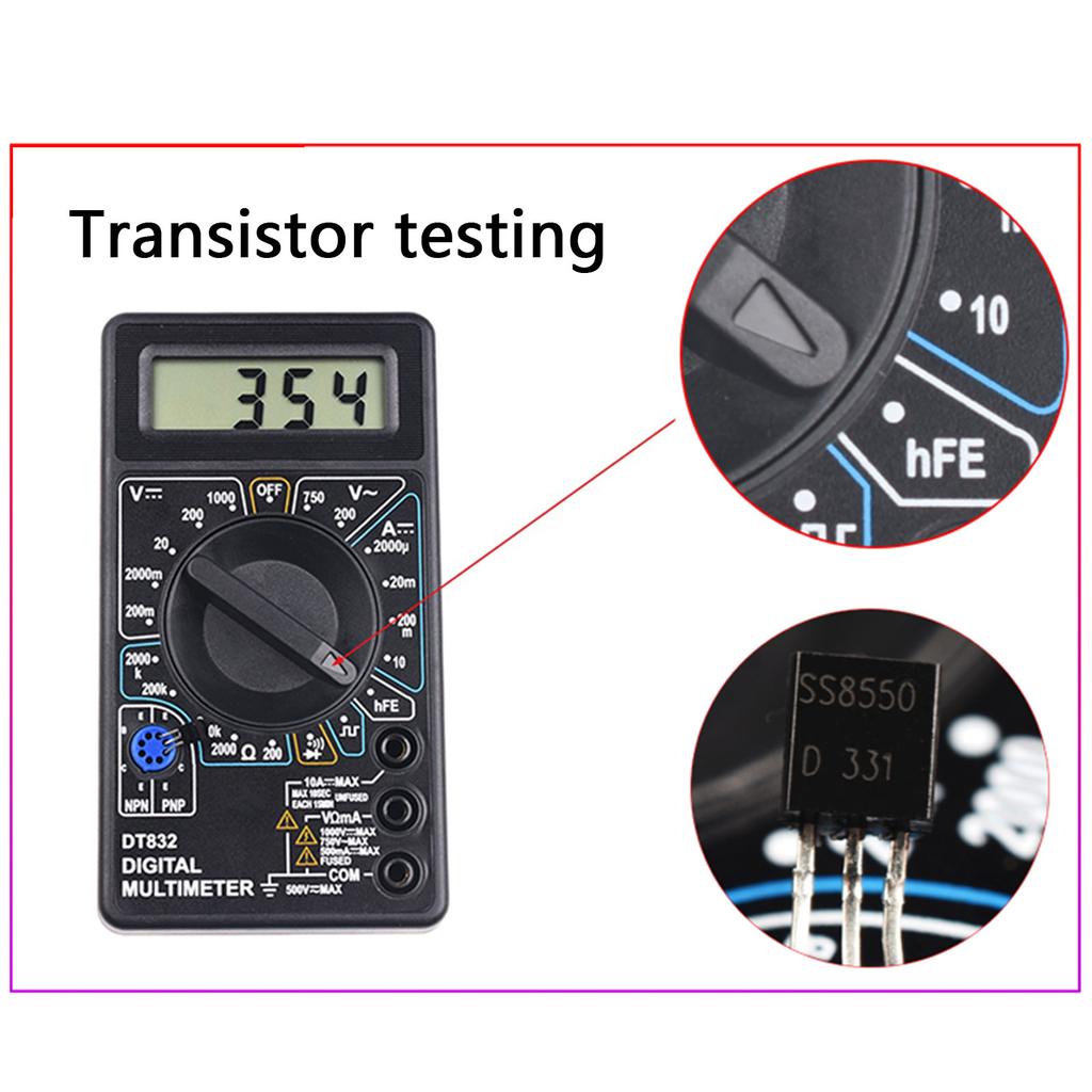 Professionelles Kompaktes Digitalmultimeter Spannungs- Strom- Widerstandsmessgerät Mit Großem LCD-Display für Elektronikanwendungen