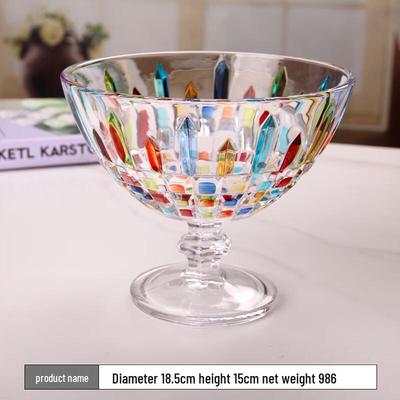European Style High-Footed Glass Fruit and Candy Dish