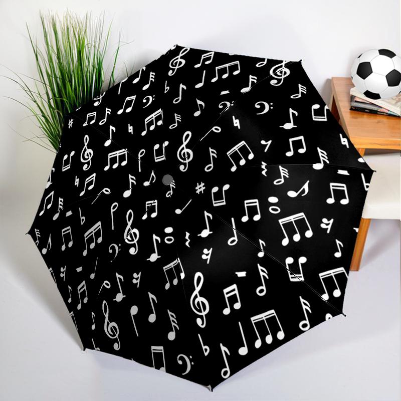 Bunter Musiknoten-Regenschirm, Automatisches Öffnen/Schließen, Stabiler Eisenrahmen & 8-Rippen-Struktur, Regenschirm für Damen & Herren, Weihnachtsgeschenke
