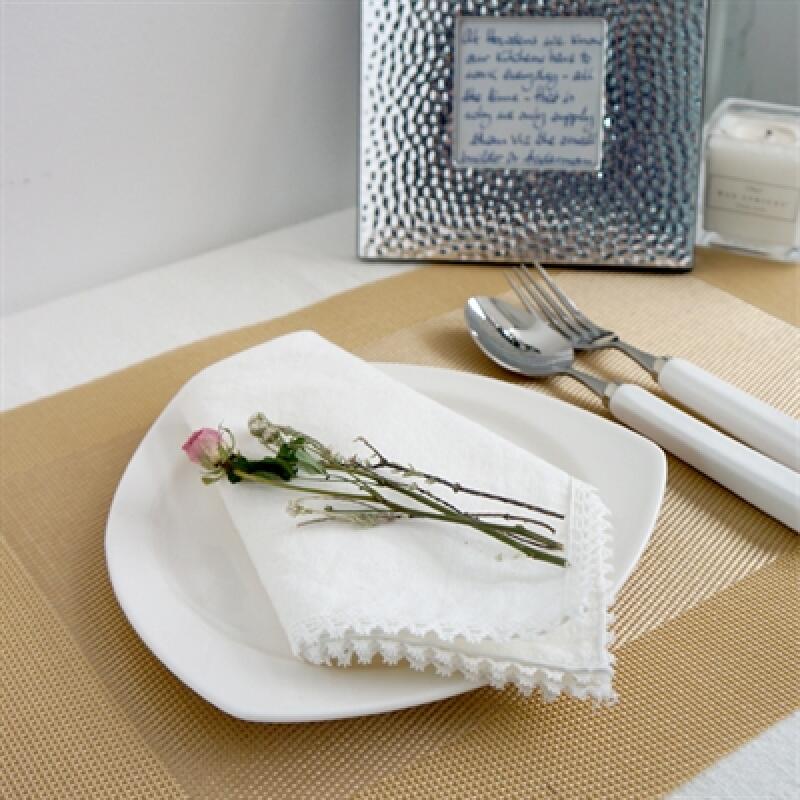 

Modern Square Table Mat Gold Beige