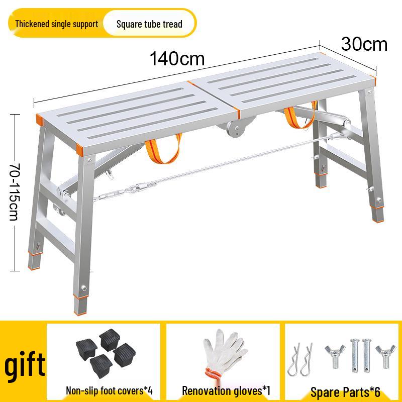 Heavy-Duty Folding Horse Stool with Thickened Step Ladder for Decoration and Construction Tasks