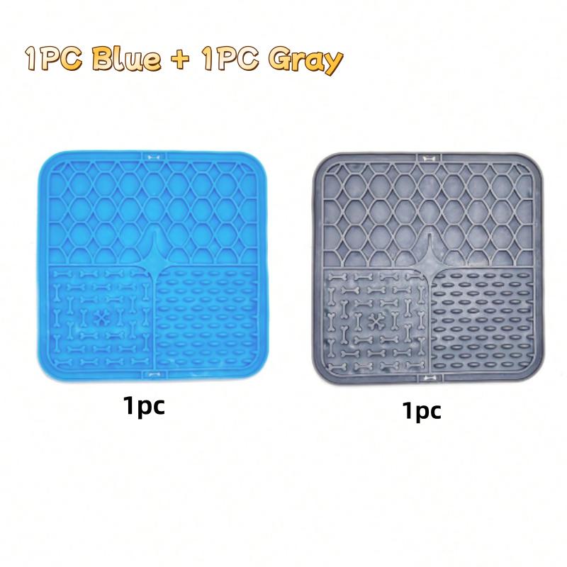Pet Lick Silicone Mat Slow Feeder Dog Food Plate Bathing Distraction Sucker Training Feeder for Dogs Kitchen Supplies