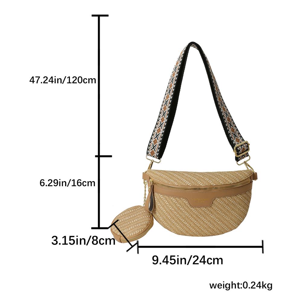 Casual Chest Bag 2025 Luxury Designer Women's Waist Bag Multi-pocket Street Fanny Pack PU Chest Bag Wide Strap Crossbody Bag