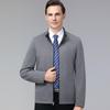 Men's Double-Sided Stand-Collar Jacket - Spring & Autumn Business Casual Coat for Middle-Aged Dads