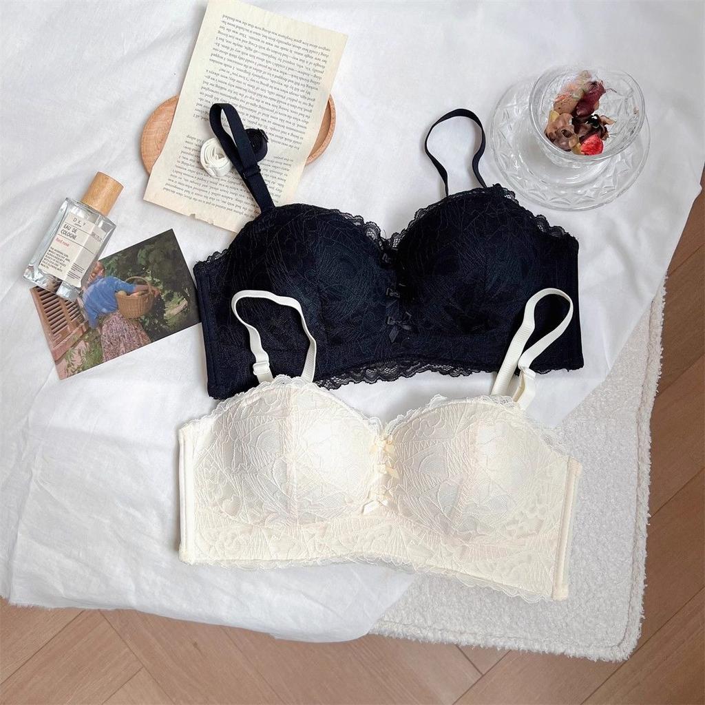 Sexy Women Lace Bras Push Up Big Breast Girls Fashion Underwear Backless Sling Adjustable Strap Wireless Female Lingerie