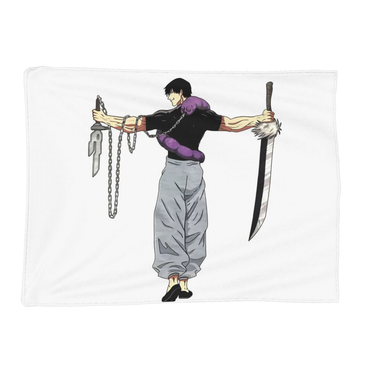 

T-Toji Fushiguros Manga Knife Blanket Soft Warm Flannel Throw Blanket Bedspread for Bed Living room Picnic Travel Home Sofa 80x120cm