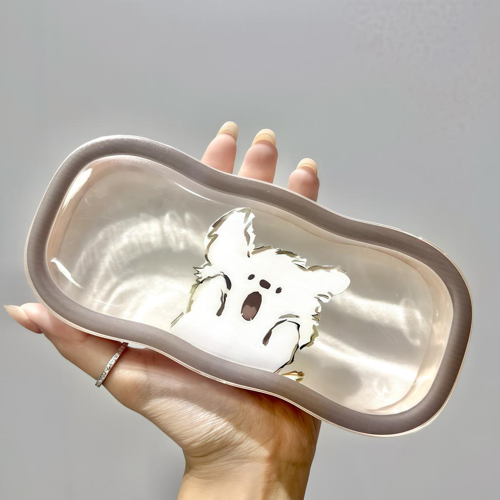 Minimalist Floral Bow Wavy Eyeglass Case,Creative Personalized Glasses Storage Box, Butterfly Kitty Eyewear Holder For Students